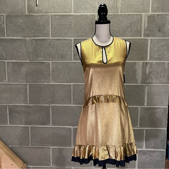 Juicy Couture Dresses & Skirts - Juicy Couture gold silk cocktail dress.